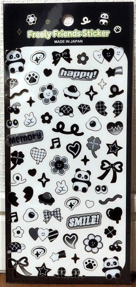 GAIA Kawaii Freely Friends Sticker Animal Panda Flower Clover Gift MADE IN JAPAN