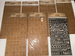 Tim Holtz Idea-ology Lot of 7 Kraft Resistance Chipboard Letters And Digits Alph