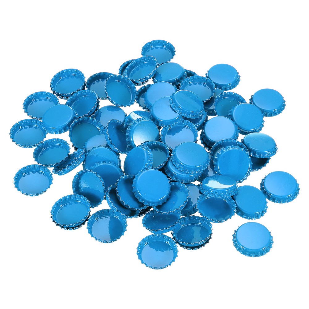 50 PCS Bottle Caps, 1″ Double Sided Printing Bottle Caps, Sky Blue
