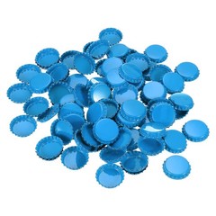 50 PCS Bottle Caps, 1″ Double Sided Printing Bottle Caps, Sky Blue