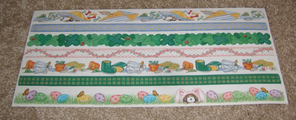 Tie Me To The Moon ~ Dimple Street Gang Sticker Sheet ~ Spring Season Borders