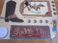 Stickers Wild West Western Arrowheads USED partial sheet Amy Gatewood Sheriff