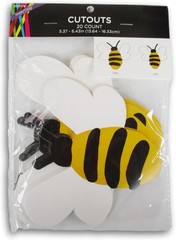 Bee Cutout Shapes – 20 Pieces – for Craft, Decoration, Bulletin Board