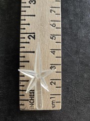 Vintage Small Clear Star Topper for Ceramic Christmas Tree 1.75″ H