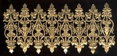GERMAN DRESDEN DIE CUT SCRAP FILIGREE ANT GOLD FOIL VICTORIAN CRAFTS