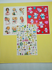 Large Sticker Lot of 35 assorted Sticker Sheets mostly vintage