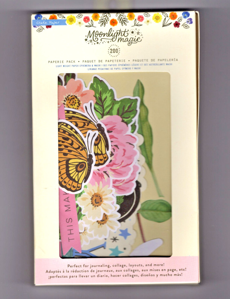 Crate Paper MOONLIGHT MAGIC (200pc) PAPERIE EPHEMERA PACK scrapbooking