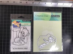 New PENNY BLACK clear cling rubber STAMPS & DIES UNWIND RELAX free USA ship