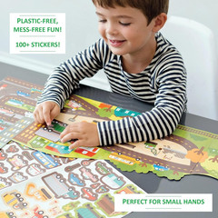 Mermaid World Sticker Activity Book, Giant Fold Out, 34” X 12” Opened, 100+ Stic