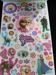 Disney Frozen Sticker Book 4 Sheets with 300 Stickers Elsa Anna Glittery A6