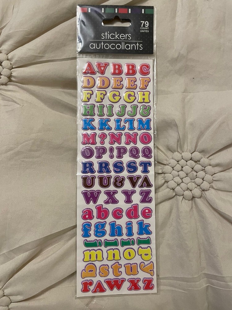 Greenbrier Multicolor 3D Stickers Puffy Alphabet 79 Michaels Bright Rainbow