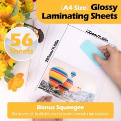 TECKWRAP Glossy Laminating Sheets Clear Laminate Sheets for Inkjet Printable …
