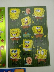 Vintage 2002 Sandylion Mylar Sticker Sheet LOT B SpongeBob SquarePants Patrick