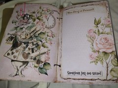 Alice In Wonderland Journal Time For Tea Scrapbook USA Seller
