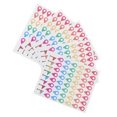 5 Sets Removable Reusable Colorful Map Pointer Stickers for Travel Planning
