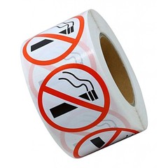 1 Roll No Sticker Sign Decal Indoor Outdoor Window Door No