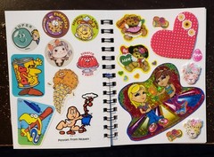 SMALL STICKERBOOK 1 HANDMADE STUCK STICKERS VINTAGE RETRO NEW