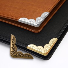 Protectores metálicos para esquinas de libros, fundas para esquinas de libros