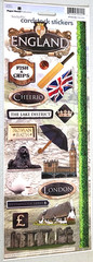 Paper House England London Travel Cardstock Stickers 12″ Scrapbooking Sheet