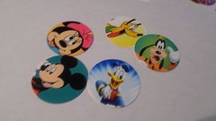 Pre Cut One Inch Bottle Cap Images MIckey and Friends Free Shipping