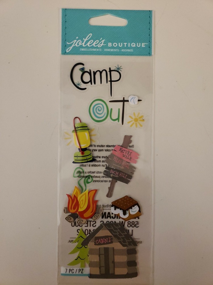 Jolees Boutique scrapbooking stickers Camping Camp Out