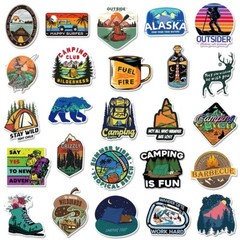 50pcs Outdoor Camping Hiking Stickers Pack, Nature Set, 177