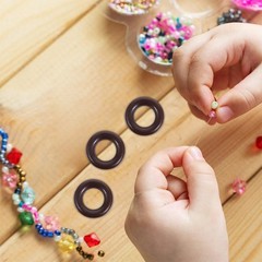 50Pcs Wooden Craft Connectors Coffee Color for Jewelry Making
