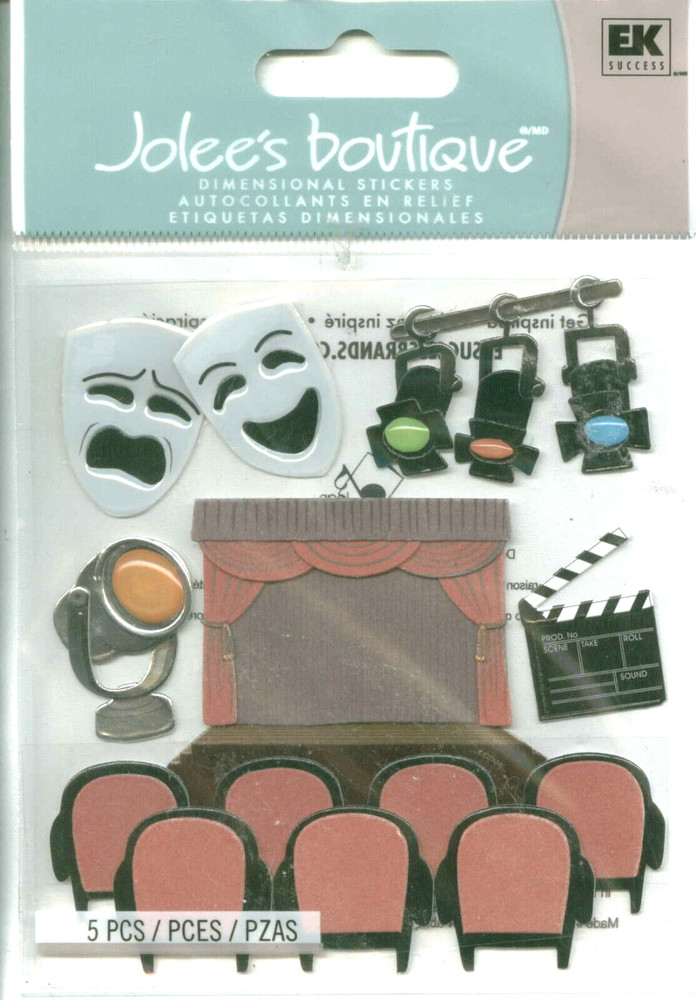 Theatre Drama Club Comedy Play Stage Act Lights Curtains Jolee’s Stickers