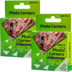 2 Pack Transparent Photo Corners Clear Picture Mounting Corner Stickers for DIY