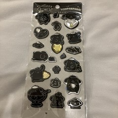 Brand New Sanrio Monotone Stone Pompompurin Sticker Sheet