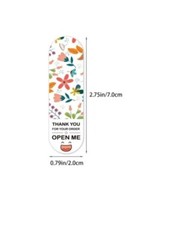 100PCS Flower Print Gift Sticker Cute Thank You For Your Order Gift Box Seal