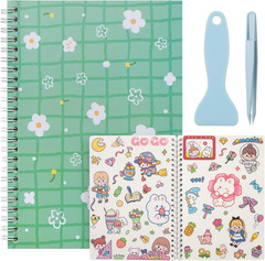SUNEZLGO Reusable Sticker Book – 60 Sheets, Collecting Album, Organizer, Blank B