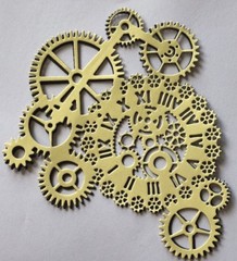 GIANT CLOCK GEARS Die-Cuts (6pc)6-1/4 x 5.5 Steampunk •Sprocket •Machine•Antique