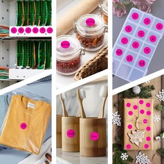 10000 Pack Color-Coding Dot Stickers – 3/4 Inch Round Labels, Fluorescent Pink,