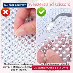 3584 Pcs Silver Rhinestone Stickers, Self Adhesive Gem Stickers 3/4/5/6mm Crysta