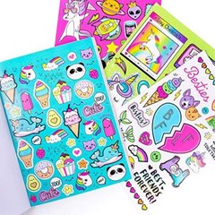 1500+ Stickers Kawaii Y2K Sticker Book with Positivity Quotes Sweet Treats Un…