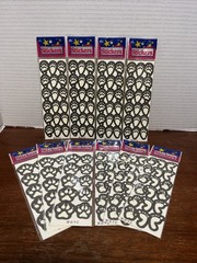 Vintage Stickers – Paw Prints – Foot Prints – Lot Of 10 Packs – OTC Taiwan – New