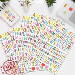 Gretion Colorful Alphabet Stickers 0.5 Inch 60 Sheets