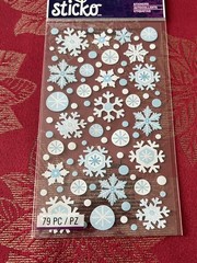 BLUE & WHITE SNOWFLAKES STICKO STICKERS – FREE SHIPPING