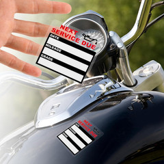 120 PCS Oil Change Stickers Static Cling, 2�2 Inches Next Service Due Stickers F
