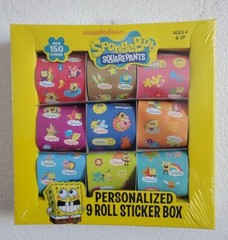 nickelodeon Spongebob Sticker Rolls – Spongebob Rolled Sticker Box (9Rolls) New