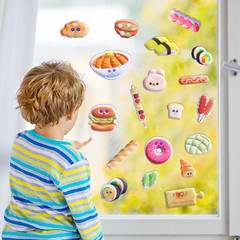 Cute Food Puffy Stickers – Hamburgers, Pizza, Hot Dogs, Donuts, and More