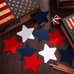 360 Pcs Patriotic Star Cutouts Paper Stars 4th of July Red, White, Blue