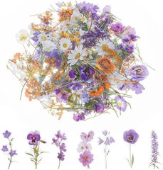 120 Pcs Transparent Flower Stickers for Scrapbooking, Journaling, Crafting