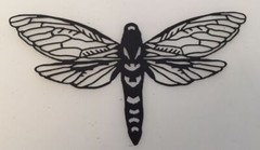Tim Holtz Die Cuts * Perspective Moth * Set of Six * Black or White Cardstock