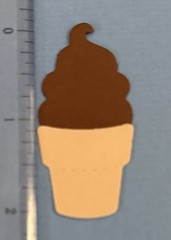 12 HANDMADE SOFT ICE CREAM CONE ACID FREE CARDSTOCK PAPER DIE CUT EMBELLISHMENT