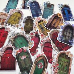 Flower Door Washi Paper Stickers Scrapbook Planners Junk Journals