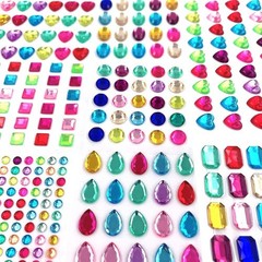 365pcs Round Jewels Stickers Gem Stickers Rhinestone for Crafts Sticker Gems …