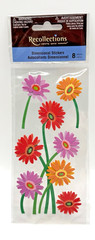 Recollections 3D Colorful Daisies FLOWERS Garden Wedding Scrapbook Stickers