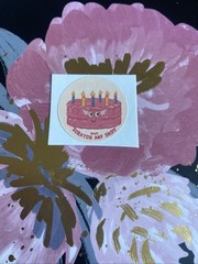 WW Small Scratch N Sniff Sticker Mod Birthday Cake Scented